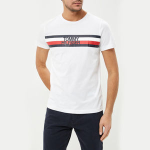 Tommy Hilfiger pánské bílé tričko Logo